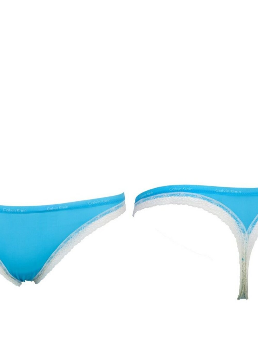 Calvin Klein Bottoms Up Thong Panty D3445 Sky Lark Blue Size L NWT